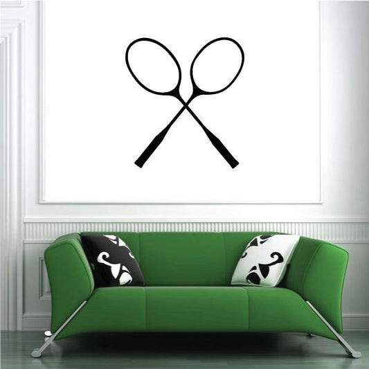 Image of Two Tennis Wall Decal - Vinyl Decal - Car Decal - Vd022