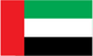 United Arab Emirates flag sticker with red, green, white, and black stripes.