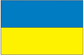 Rectangular Ukraine flag sticker with blue top and yellow bottom