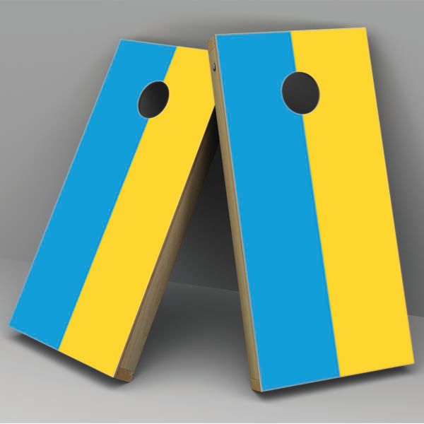 Ukraine Flag Cornhole Board Vinyl Decal Wrap