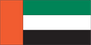 United Arab Emirates flag sticker, rectangular design with red and green, white, black bands
