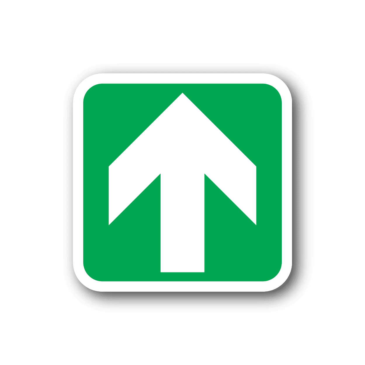 Image of Up Arrow Square Sticker