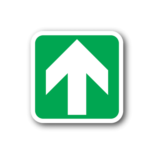 Image of Up Arrow Square Sticker