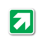 Square green right arrow sticker with white arrow icon and rounded border