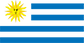 Uruguay flag sticker with golden sun emblem and blue-and-white stripes