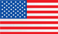 USA flag sticker with blue star field and red-and-white stripes