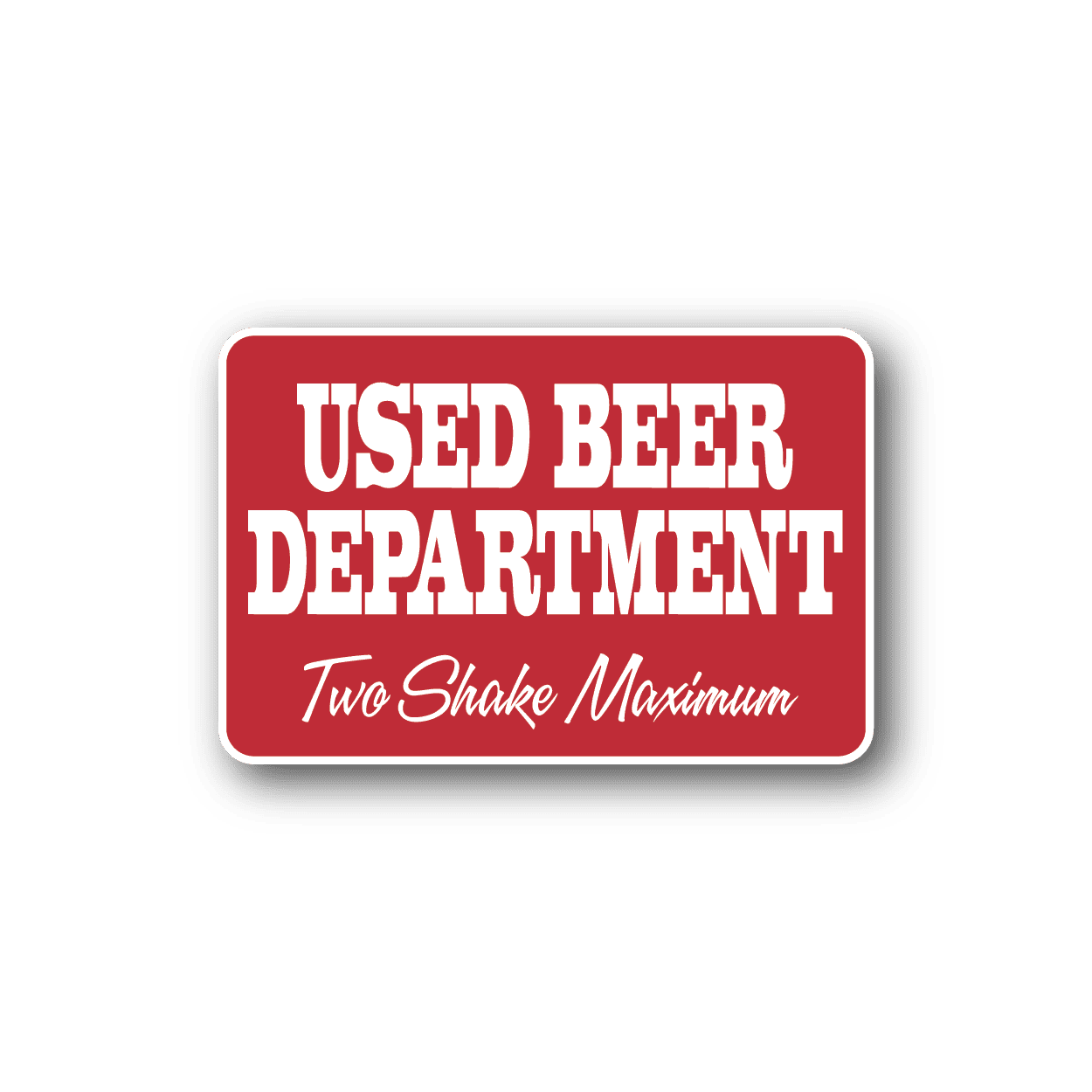 Image of Used Beer Department Fun Sign Wall Decal - Vinyl Sticker - Car Sticker - Die Cut Sticker - CD163