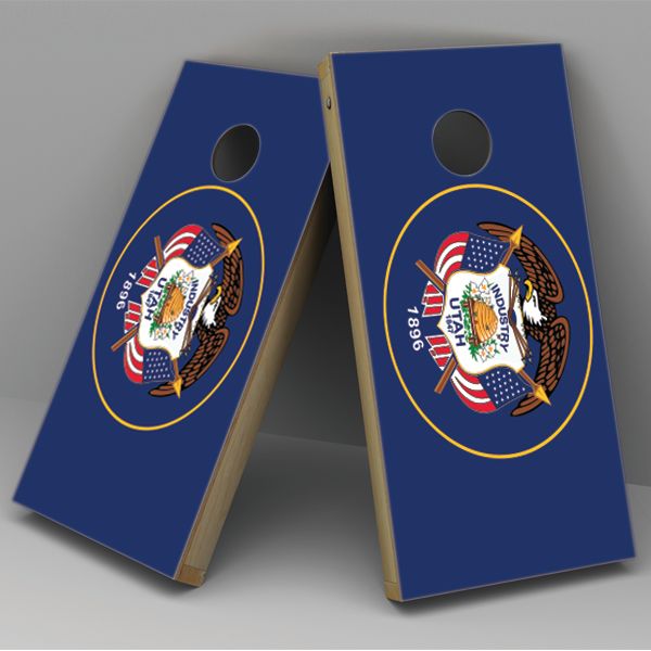 Utah Flag Cornhole Board Vinyl Decal Wrap