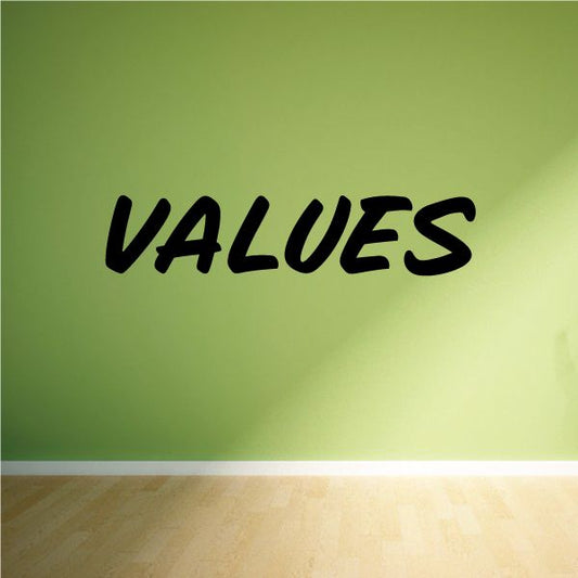 Image of Values Wall Decal - Vinyl Decal - Car Decal - Business Sign - MC681