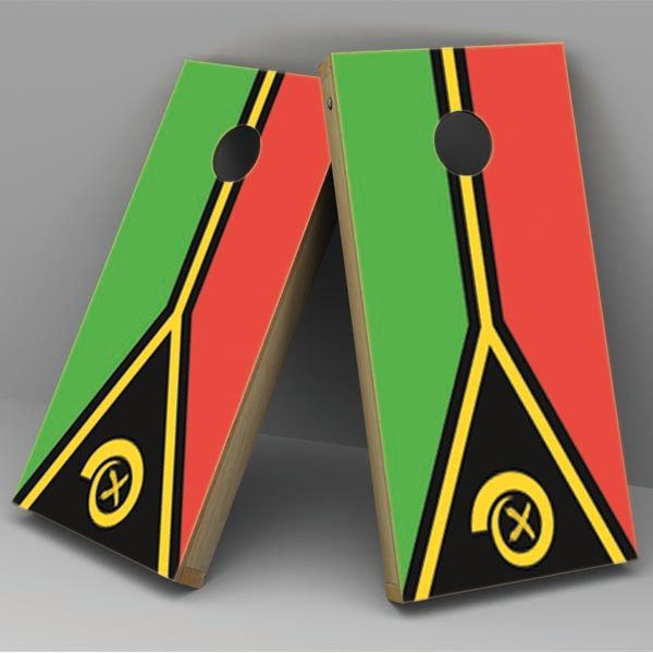 Vanuatu Flag Cornhole Board Vinyl Decal Wrap