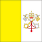 Vatican flag sticker with yellow left panel and Vatican coat of arms on white