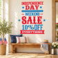 Independence Day weekend sale wall decal: INDEPENDENCE DAY, WEEKEND SALE, 10% OFF, stars