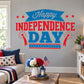 Independence Day wall decal with red, white, and blue “Happy Independence Day” design