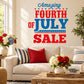 Fourth of July sale wall decal with 'Amazing' red, white, and blue text with stars