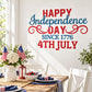 Independence Day wall decal with red, blue text: Happy Independence Day since 1776, 4th July