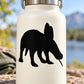 Black aardvark vinyl decal silhouette on light surface