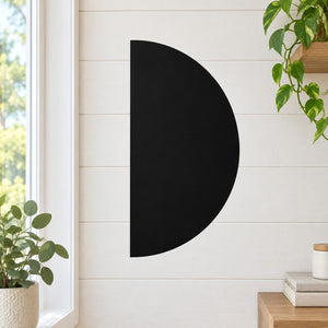 Black half-moon wall decal