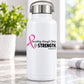 Pink ribbon and Philippians 4:13 quote printed vinyl die-cut decal