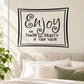 Wall decal typography in black frame: “Enjoy the Power and Beauty of Your Youth”