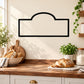 Black bakery sign frame decal with arched top outline