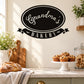 Black wall decal: oval 'Grandma's' script and 'Bakery' banner text