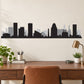 Vinyl skyline decal with Baltimore black city silhouette buildings