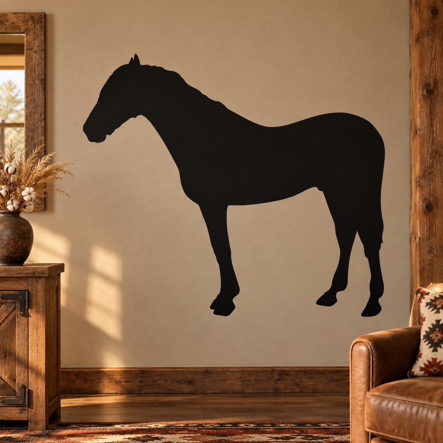 Black horse silhouette decal