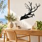 Set of bare tree branch wall decals in black, two tree silhouettes on a wall