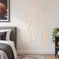 Orange basketball player vinyl wall decal, die-cut outline silhouette