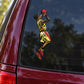 Basketball player vinyl decal sticker in black and yellow uniform, die-cut