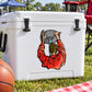 Die-cut vinyl sticker showing a stylized basketball player in red and black