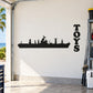 Black battleship skyline decal with vertical TOYS lettering