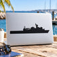 White decal with black ship silhouette for Landing Pad, Dock (LPD)