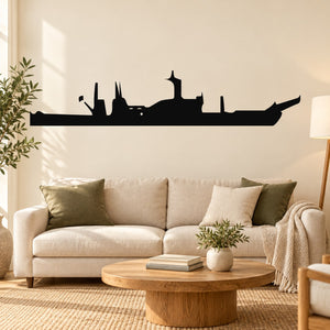 USS Schenectady ship silhouette wall decal in black