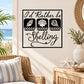 Id Rather Be Shelling decal with black frame, shell icons, and 'Shelling' text