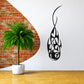 Black flame-style 7 ball pool decal wall sticker
