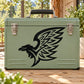 Falcon wing decal with black and gray bird graphic