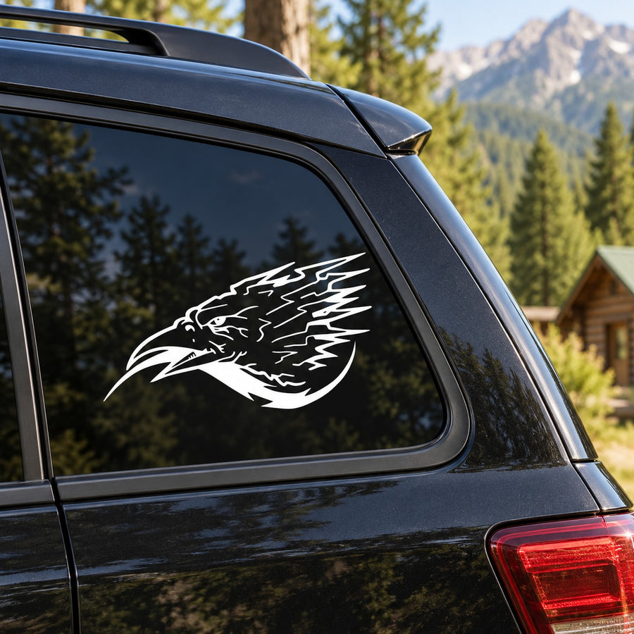 Eagle beak outline vinyl decal for car window