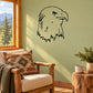 Eagle head wall decal with bold black outline