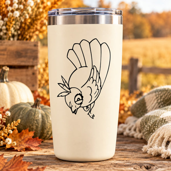 Kids turkey feeding decal, black outline turkey and hands graphic