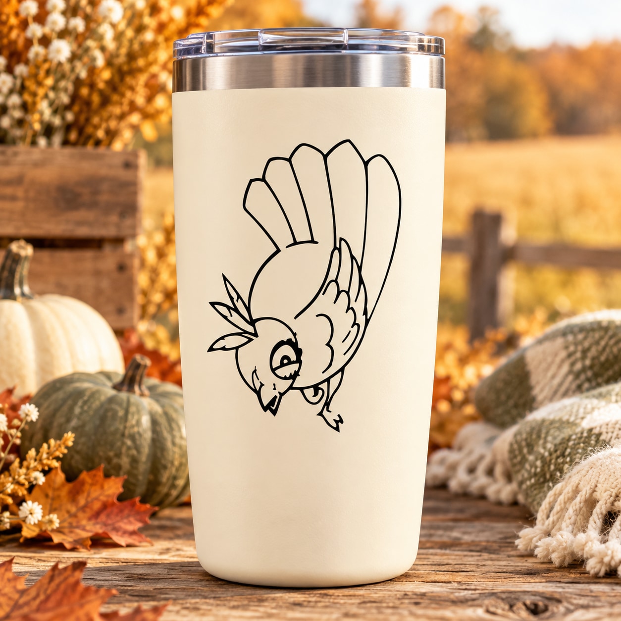 Kids turkey feeding decal, black outline turkey and hands graphic
