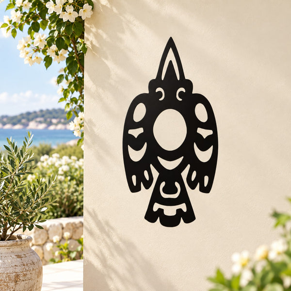 Traditional black crow face decal