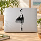 Black abstract flamingo vinyl decal sticker with minimalist silhouette