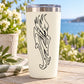 Eagle graffiti decal sticker with black outline on light surface