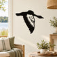 Black duck vinyl wall decal with open beak silhouette