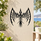 Black tribal wing spread eagle decal with symmetrical wings and central beak detail