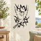 Dove and thorn wall decal featuring a black dove graphic