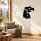 Black eagle head decal with stylized eagle silhouette