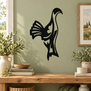 Black fowl silhouette wall decal