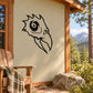 Eagle skull head window decal with black graphic